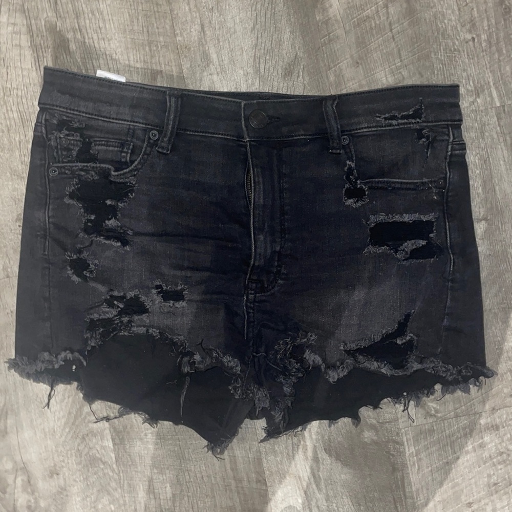 American Eagle Black Jean Shorts Size 14